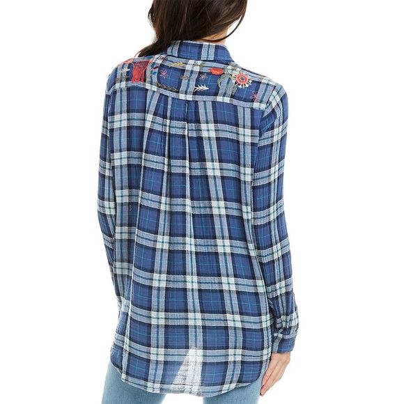 Johnny Was Womens Lucy Painters Smock Shirt - Picture 2 of 3